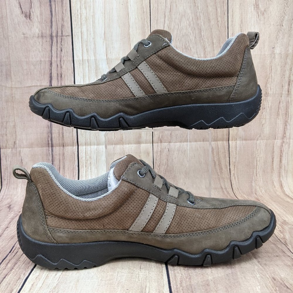 HOTTER Leanne Shoes Comfort Athletic Walking Leather Brown Sz 7.5 - Picture 7 of 10